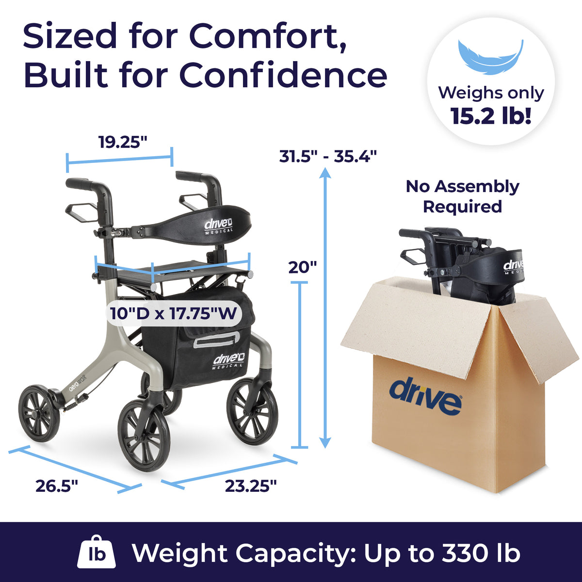 AeroWalk Ultra-Lite Rollator