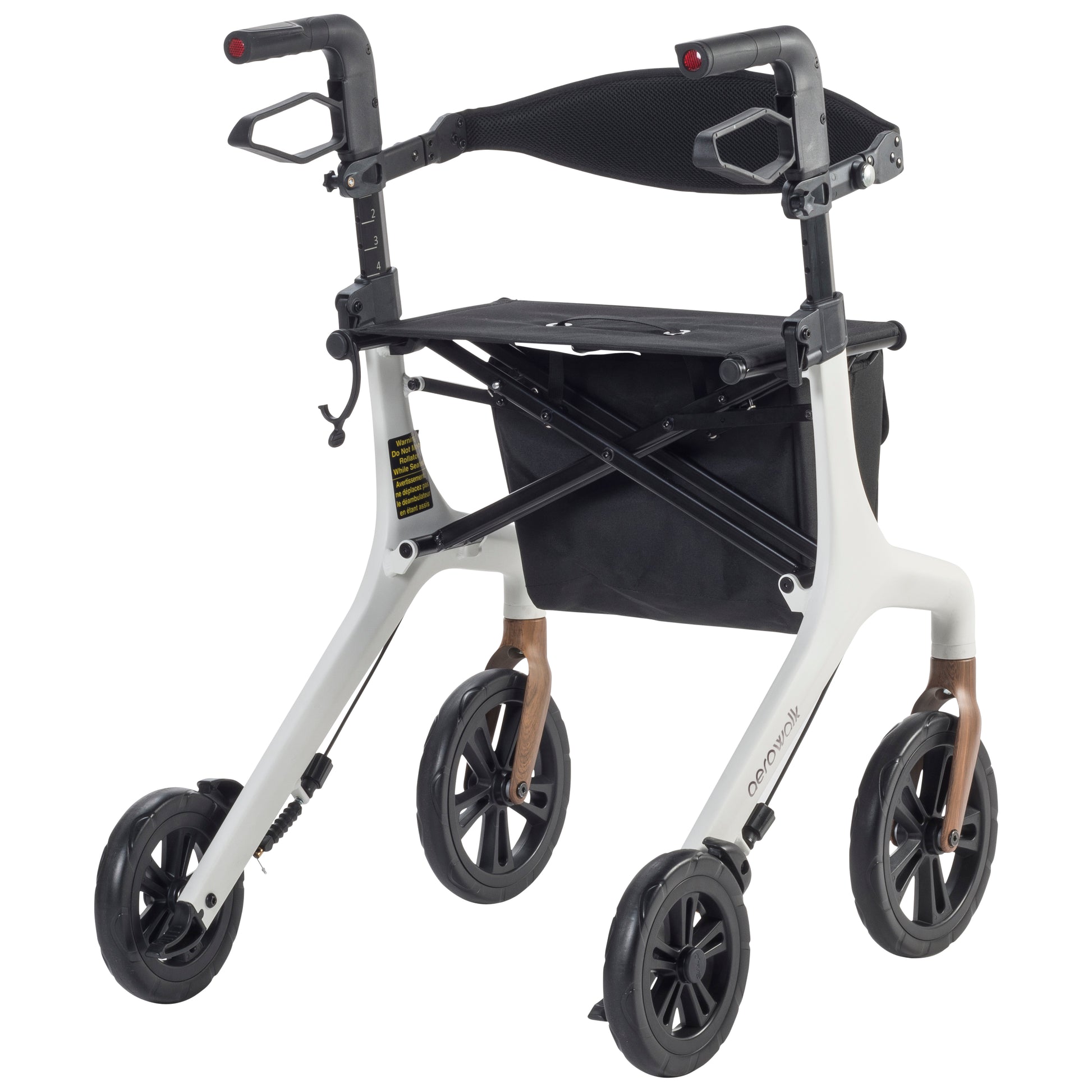 AeroWalk rollator in white - back