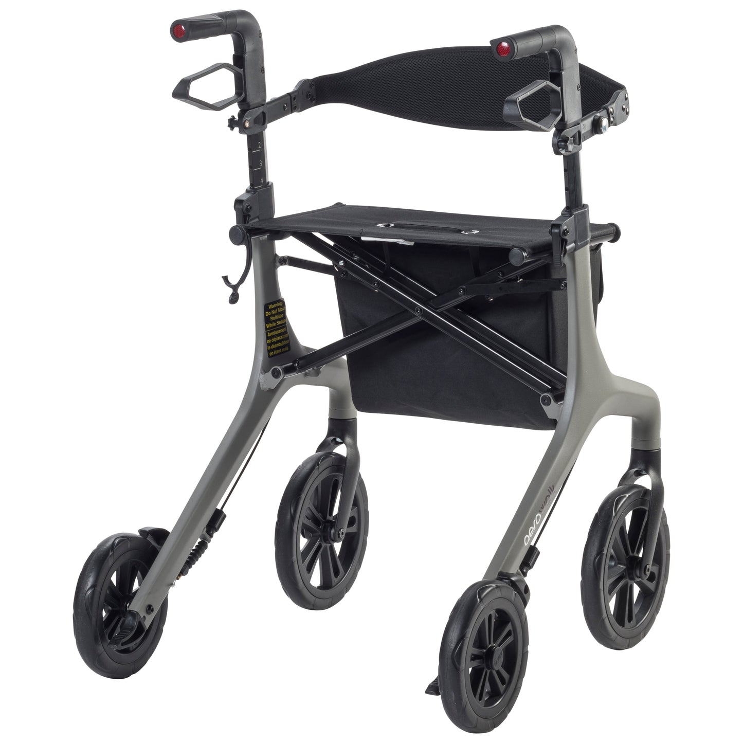 AeroWalk rollator in gray - back