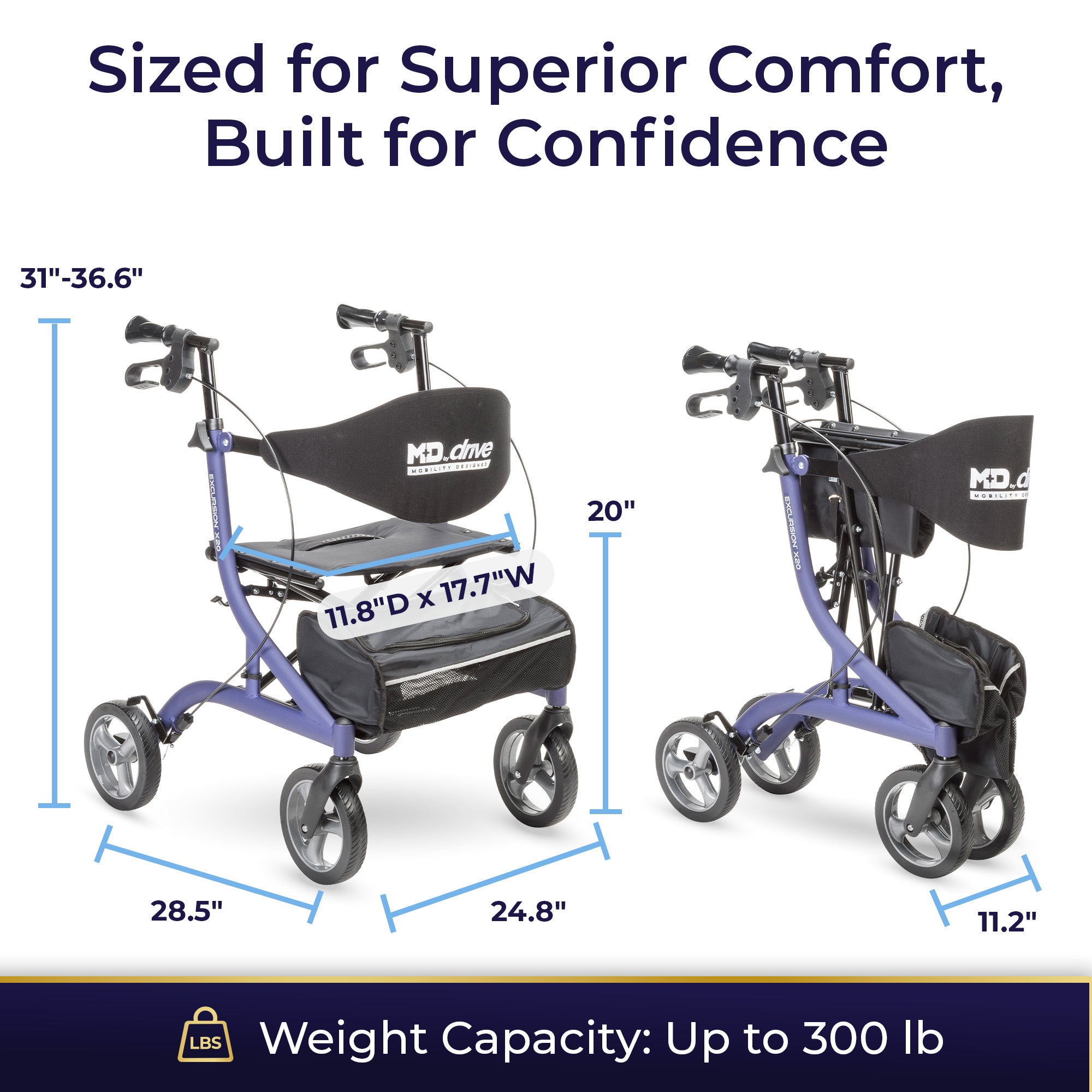 MD by Drive Excursion X20 Rollator – Drive At Home | USA