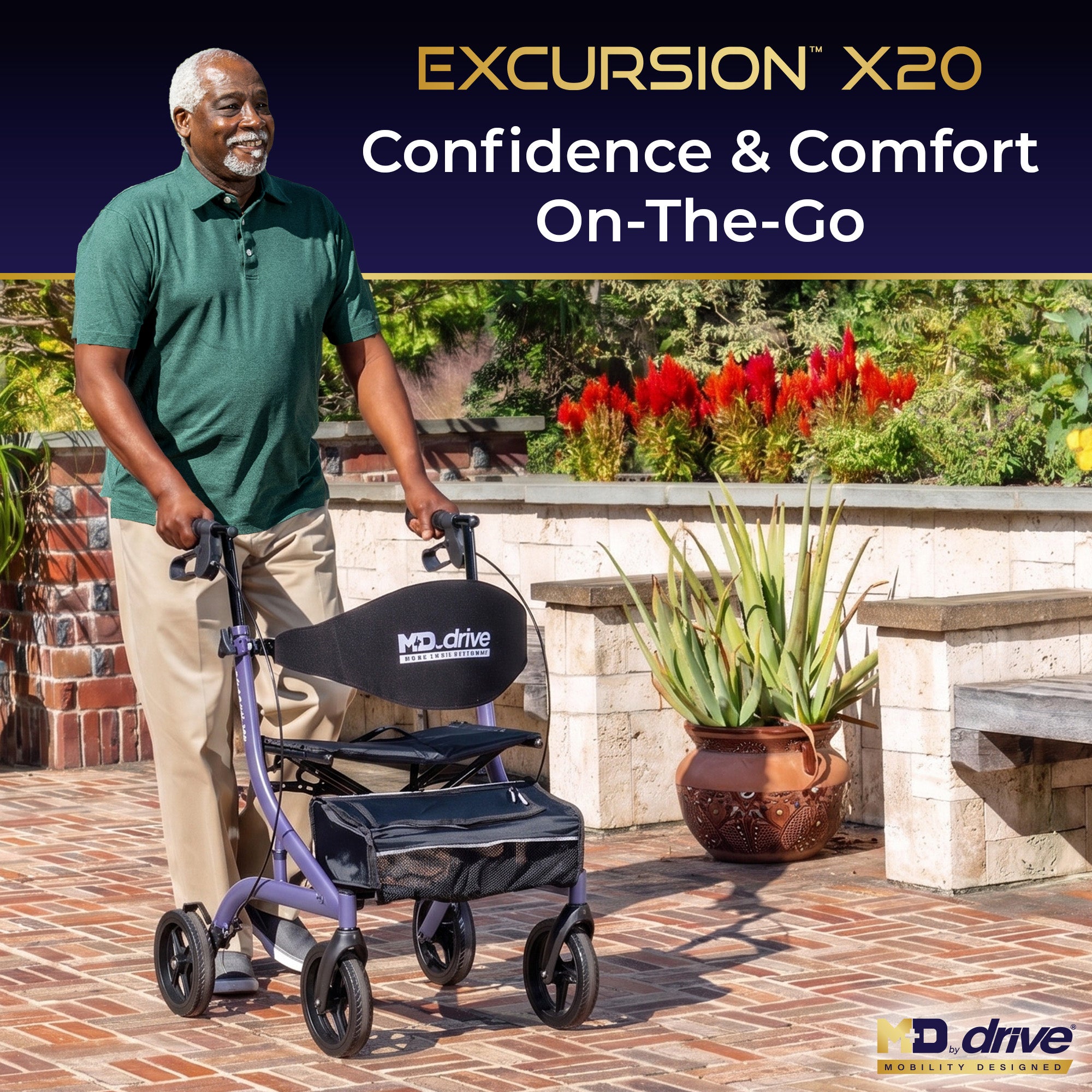 MD by Drive Excursion X20 Rollator – Drive At Home | USA