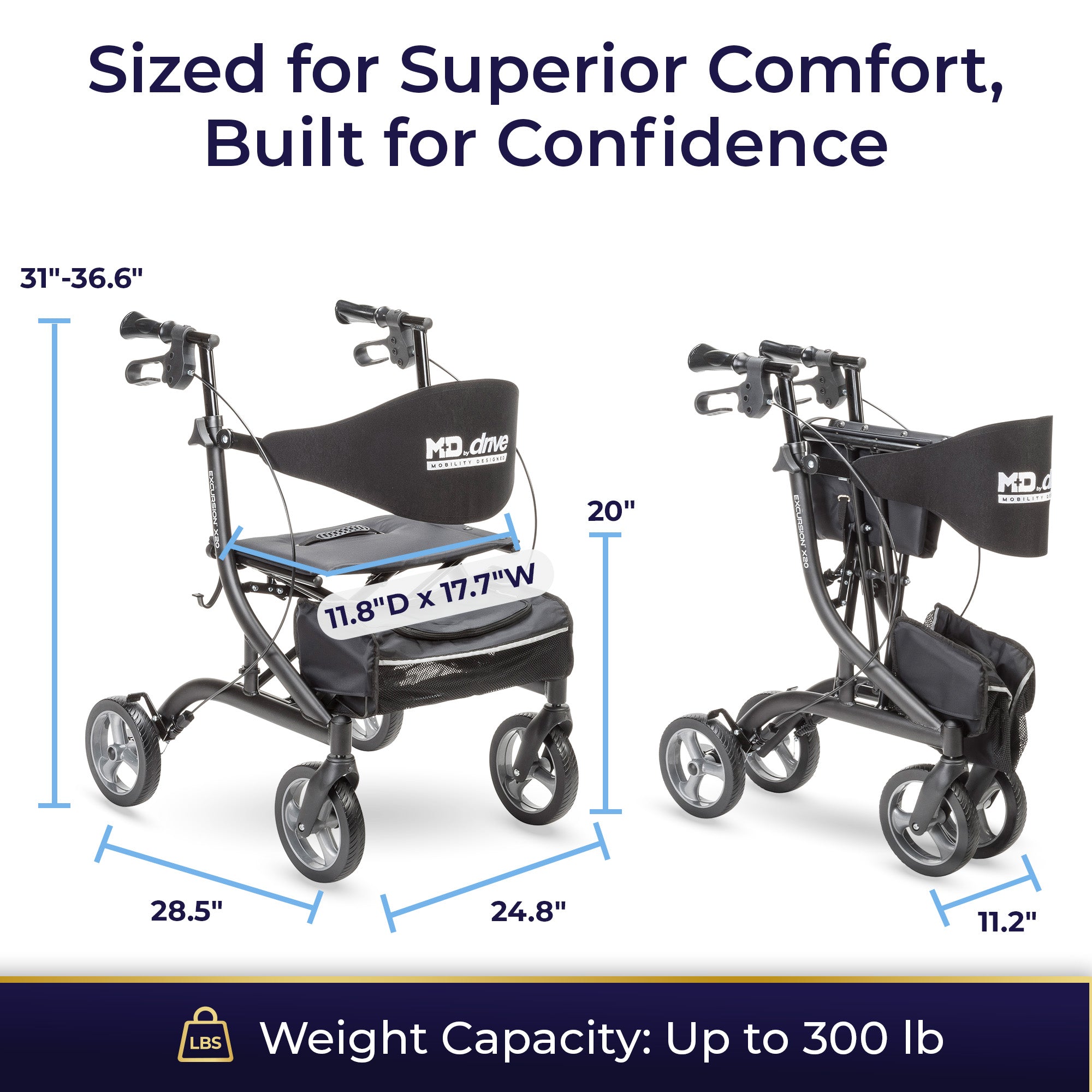 MD by Drive Excursion X20 Rollator – Drive At Home | USA