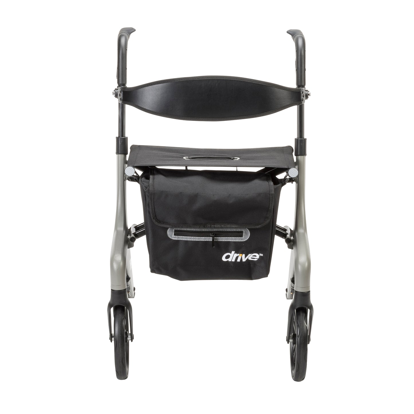 AeroWalk rollator in white - front bag
